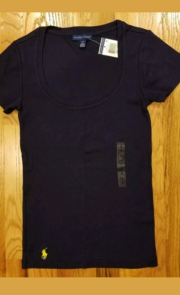 ralph lauren scoop neck tee